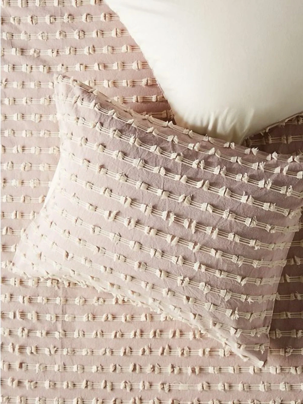 ANTHROPOLOGIE Mareika Textured Bedding Set - Queen Duvet Cover + Shams